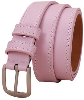 Riemen Vrouwen Zomer Vrouwen Mode Riem Smalle Stretch Jurk Riem Dunne Gesp Lederen Tailleband A714 roze