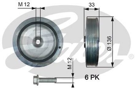 Riemschijf, krukas DriveAlign® TVD1008A