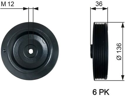 Riemschijf, krukas DriveAlign® TVD1010