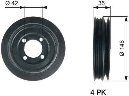 Riemschijf, krukas DriveAlign® TVD1115