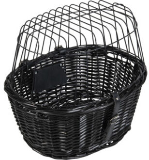 rieten fietsmand voor aan stuur - zwart Per stuk