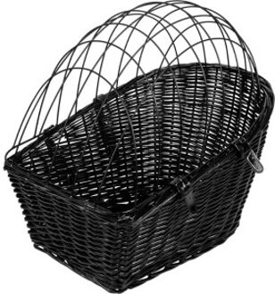 rieten fietsmand voor bagagedrager - zwart Per stuk