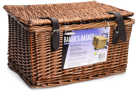 Rieten Fietsmand Voor - Rotan Fietsmand Stuur 30L - Bakkersmand 45 x 30 x 25 cm - Fietskrat Bruin