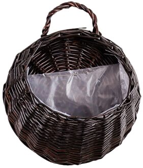 Rieten Opknoping Mand Handgemaakte Stro Bloempot Rotan Muur Opknoping Bloempot Huis Tuin Decor Multifunctionele Opslag Mand 01