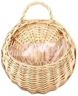 Rieten Rotan Bloemenmand Opknoping Wijnstok Pot Planter Opknoping Vaas Container Muur Plant Mand Voor Tuin Opknoping Mand Bloem