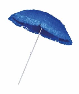 Rieten strand parasol blauw - Parasols Wit