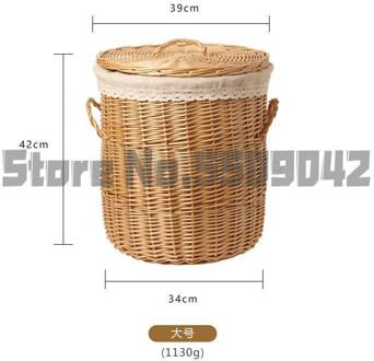 Rieten Vuile Kleren Opslag Mand Mand Kleren Kleding Frame Opslag Opbergdoos Pot Winkel Weven Kleding 42x39x34CM 1