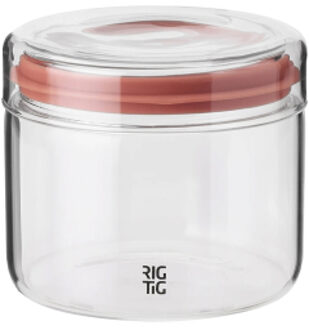 RIG-TIG Store-It Voorraadpot 0,5l terracotta Transparant