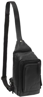 Riga crossbody tas black Zwart