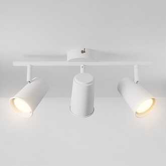 Riga - LED plafondlamp - 14 Watt 1200 Lumen - 3 spots - 2700K Warm wit - Draaibaar en dimbaar - GU10 - Kantelbaar - Plafondspot - IP20 Voor binnen - Wit