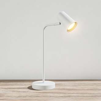 Riga LED tafellamp - Kantelbaar en draaibaar - 2700K warm wit - Ingebouwde dimmer - Bureaulamp voor binnen - GU10 fitting - Wit - 3 jaar garantie