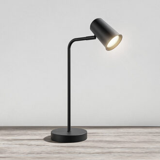 Riga LED tafellamp - Kantelbaar en draaibaar - 4000K neutraal wit - Ingebouwde dimmer - Bureaulamp voor binnen - GU10 fitting - Zwart - 3 jaar garantie