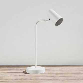 Riga LED tafellamp - Kantelbaar en draaibaar - Ingebouwde dimmer - Bureaulamp voor binnen - GU10 fitting - Max. 35 Watt - Wit - 3 jaar garantie