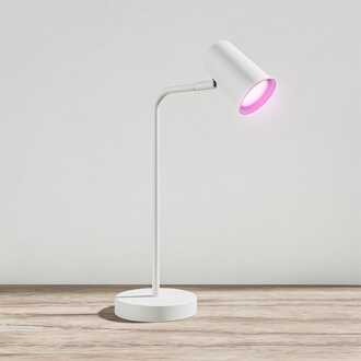 Riga - Smart LED Tafellamp - 5,5 Watt 345 Lumen - RGBWW - Kantelbaar en Draaibaar - GU10 - Wifi + Bluetooth - Google Home, Amazon Alexa en Siri - IP20 voor binnen - Wit