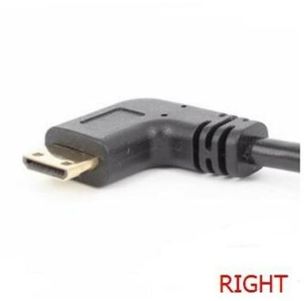 Right Angle Mini HDMI Male to HDMI Female Cable, 17cm