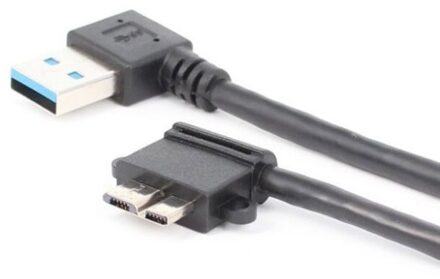 Right Angle USB 3.0 to Right Angle Micro USB B 3.0 Converter Cable,27CM