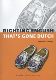 Righting English that's Gone Dutch - Boek Joy Burrough-Boenisch (9076542651)
