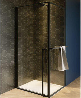 Riho Douchecabine Riho Lucid GD201 Omkeerbaar Verstelbaar Aluminium 200x80x100 cm Mat Zwart