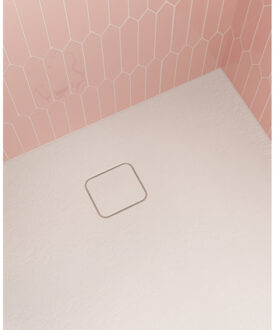 Riho Douchevloer Riho Basel Slate 120x90 cm Incl. Afvoercover Mat Wit
