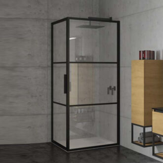 Riho Grid GB201 Douchecabine -90x100x200cm - zwart G004012121