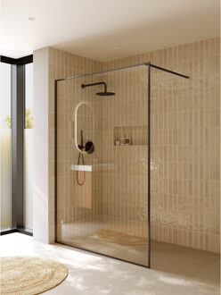 Riho Inloopdouche Riho Define 400 Mat Gunmetal 140x200 cm Incl. Stabilisatiestang