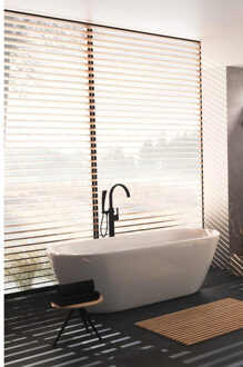 Riho Inspire vrijstaand bad - 160x75x60cm - sifon - hoogglans wit B091001005 Wit hoogglans