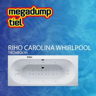 Riho Ligbad Carolina 180X80X48 cm Sportpakket Deluxe Whirlpool Riho