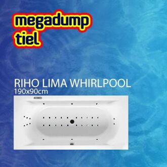 Riho Ligbad Lima 190X90X46 cm Sportpakket Deluxe Whirlpool Riho