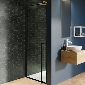 Riho Nisdeur Riho Lucid GD101 Omkeerbaar Verstelbaar Aluminium 200x100 cm Mat Zwart