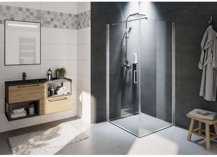 Riho Novik Z201 Douchecabine - 86x86x200cm - gepolijst aluminium G003011120 Chroom