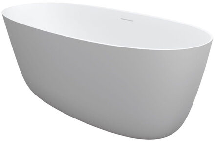 Riho Oval vrijstaand bad - 175x80cm - solid surface - mat wit B152001105 Solid Wit mat