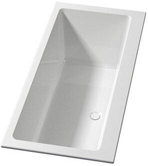 Riho Rethink Cubic inbouwbad - 180x80cm - speciaal muurmodel - acryl - glans wit B160001005 Wit hoogglans