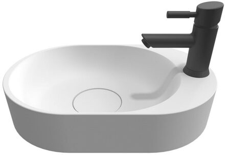 Riho Waskom Riho Essence Ovaal Met Kraangat 48x32 cm Mat Wit