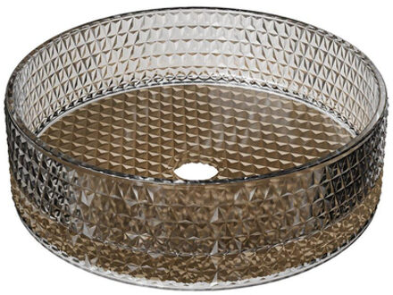 Riho Waskom Riho Glamour Rond 35.5 cm Ruitpatroon Gold Glass Goud