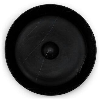 Riho Waskom Riho Marmic Rond 34,6x34,6x11,4 cm Mat Zwart Marmer Keramiek