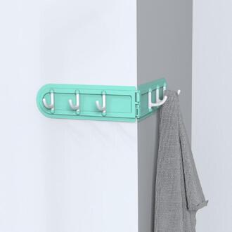 Rij Hoek Haak 6 Haken Opvouwbare Kapstok Hanger Sleutelhouder Muur Wieszak Woondecoratie Accessoires Keuken Haken GG27 Groen