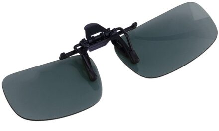 Rijden Night Clip-On Flip-Up Lens Zonnebril Cool Eyewear Clip Op Lens Anti-Uv 400 Unisex Voor Vrouwen & Mannen klein zwart ash