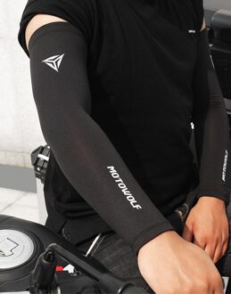 Rijden Zonnebrandcrème Mouwen Motorfiets Arm Mouwen Reflecterende Professionele Ademende Quick Dry Elastische Anti Slip Delicate Motowolf zwart / L