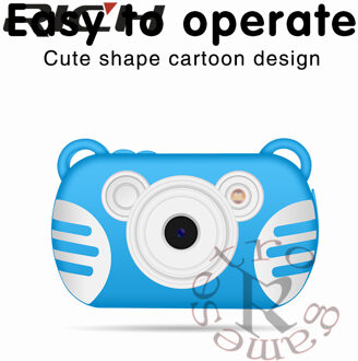 Rijke Waterproo K6 Kids Camera 2.7 Inch 5MP Mini Cam Digitale Camera Voor Baby Leuke Cartoon Multifunctionele Speelgoed Camera Kinderen Blauw