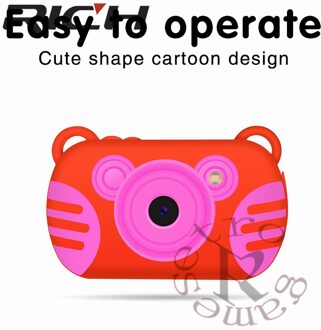 Rijke Waterproo K6 Kids Camera 2.7 Inch 5MP Mini Cam Digitale Camera Voor Baby Leuke Cartoon Multifunctionele Speelgoed Camera Kinderen Rood