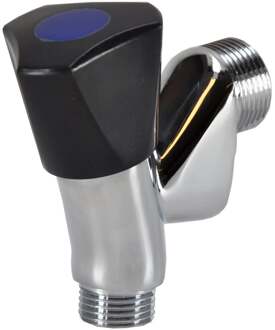 Riko Beluchterkraan Kiwa 1/2" met knop - Zwart