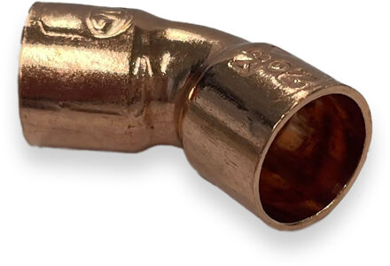 Riko Bocht Roodkoper 12 x 12 mm 45 graden