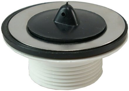 Riko Kunststof Plug met Ketting - 5/4 inch x 60mm - Wit