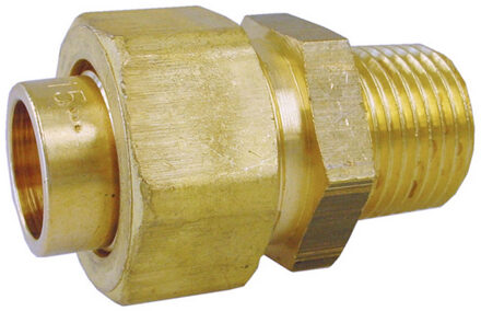 Riko Messing Soldeer 3-delige Rechte Koppeling 3/4 Buitendraads x 22