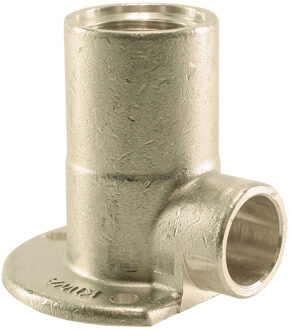 Riko Messing Soldeer Muurplaat Hoog 3/4x22mm