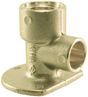 Riko Messing Soldeer Muurplaat Laag + Verhoogde Aansluiting 1/2x15