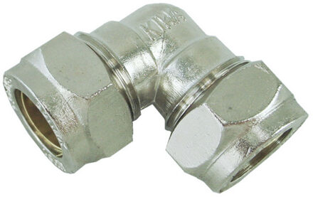 Riko P-801 Messing Knel Kniekoppeling 12x12 Vernikkeld