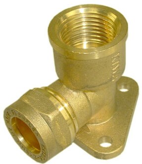 Riko P-803Wp Messing Knel Muurplaat 1/2 Binnendraads x 12