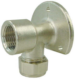 Riko P-803Wp Messing Knel Muurplaat 1/2 Binnendraads x 15 Vernikkeld