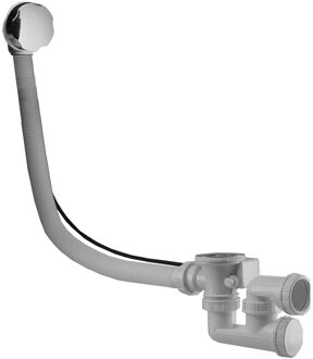 Riko Rezo Verlengde Badafvoer met Overloop - 70mm Chroom